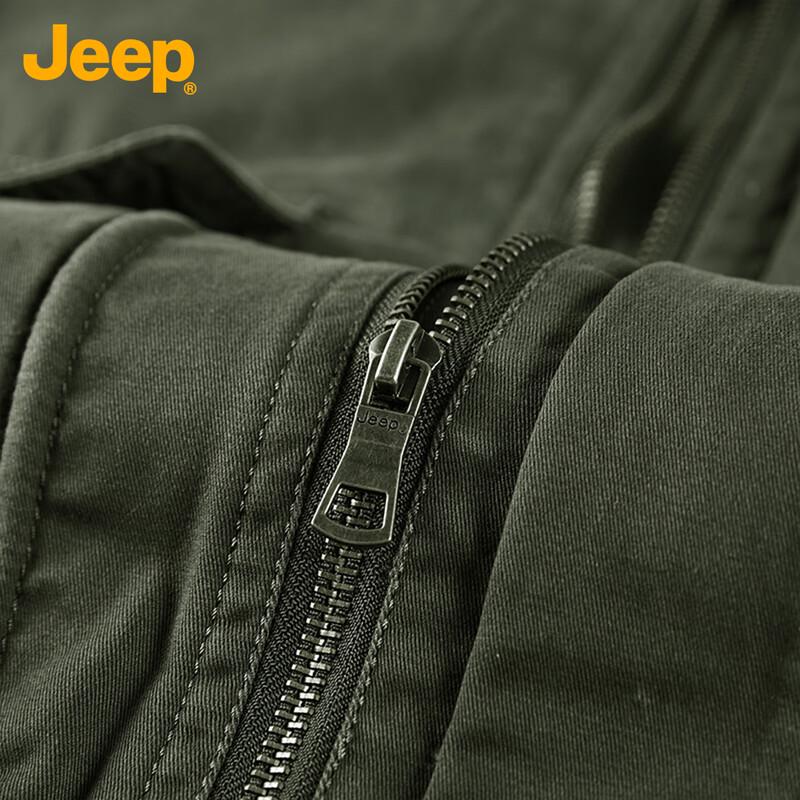 Jeep Men's Retro Stand-Collar Casual Jacket