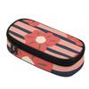 Pencil Case Printed 300D Polyester Secure Zipper with Mesh Pocket Removable Divider and Pen Slots for College and School Use