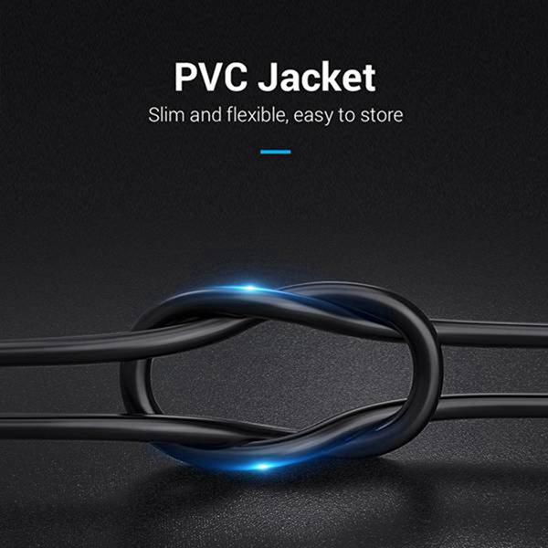 HDMI To VGA Cable, 5m, Metal, Black, 1080P 60Hz, Male To Male