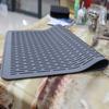 Flexible Water Drainage Silicone Dining Mats Heatproof Surfaces Guards For Utensils And Dishes