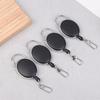 4Pcs Retractable Badge Scroll ID Badge Holder Fly Fishing Retractor Tools Elastic Key Chain Extractor Keeper Hiking Buckle Key