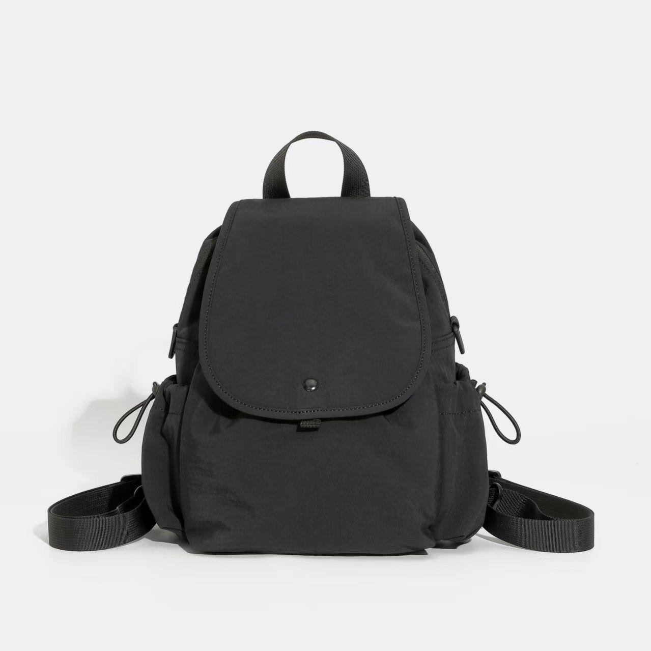 

2025 Women s 10-inch Nylon Water-resistant Backpack - Off-white, Khaki, Black, Single/Double Shoulder чорний