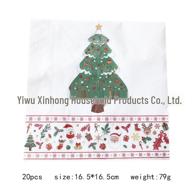 

Праздничный рождественский набор посуды: Бумажные тарелки, салфетки, стаканы, тарелки неправильной формы, скатерть, столовые приборы для новогодних вечеринок