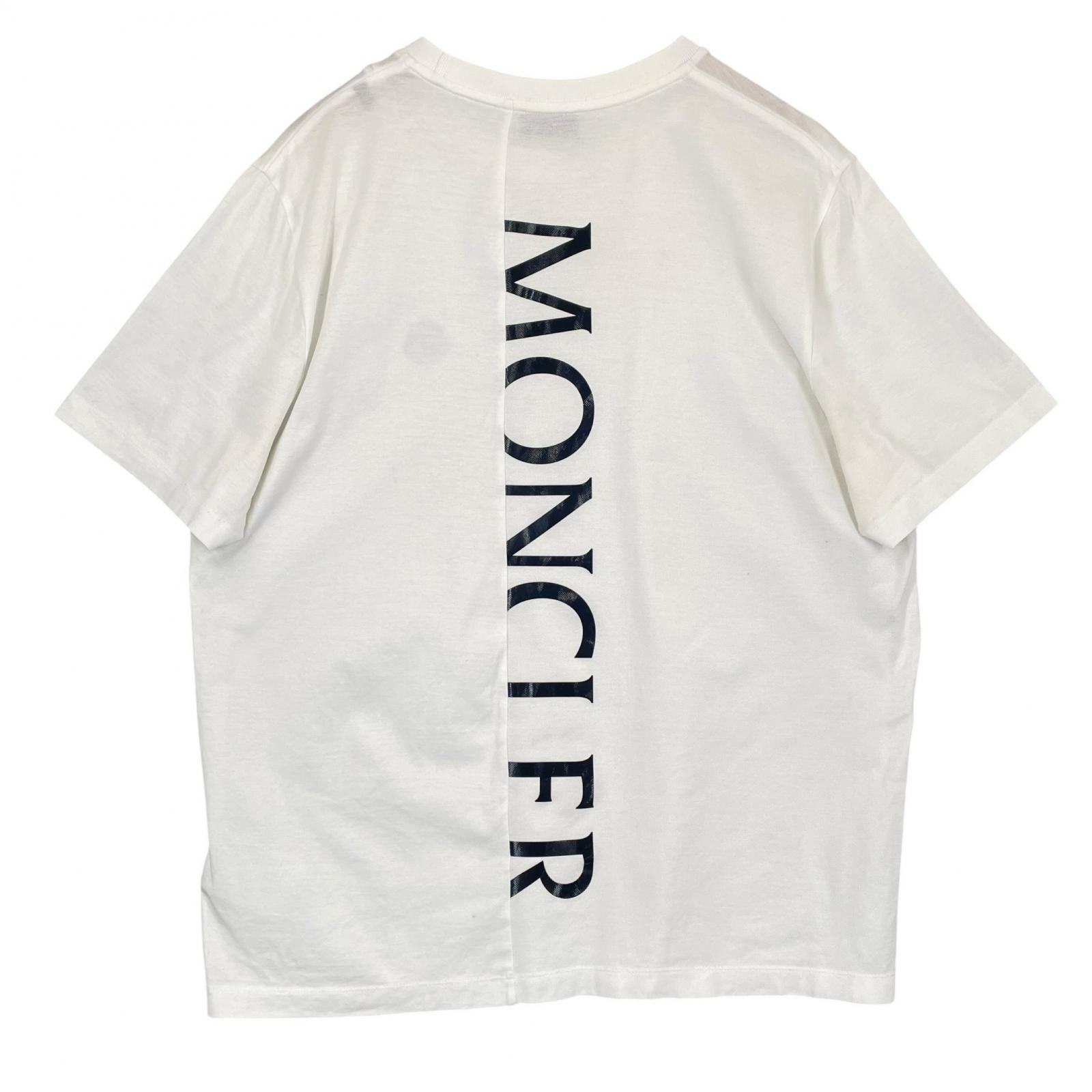 MONCLER L MENS Short Sleeve T-shirt White Authentic Model G10918C7B3108390Y