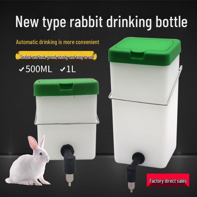 Automatic Rabbit Water Dispenser Bottle & Bowl Feeder