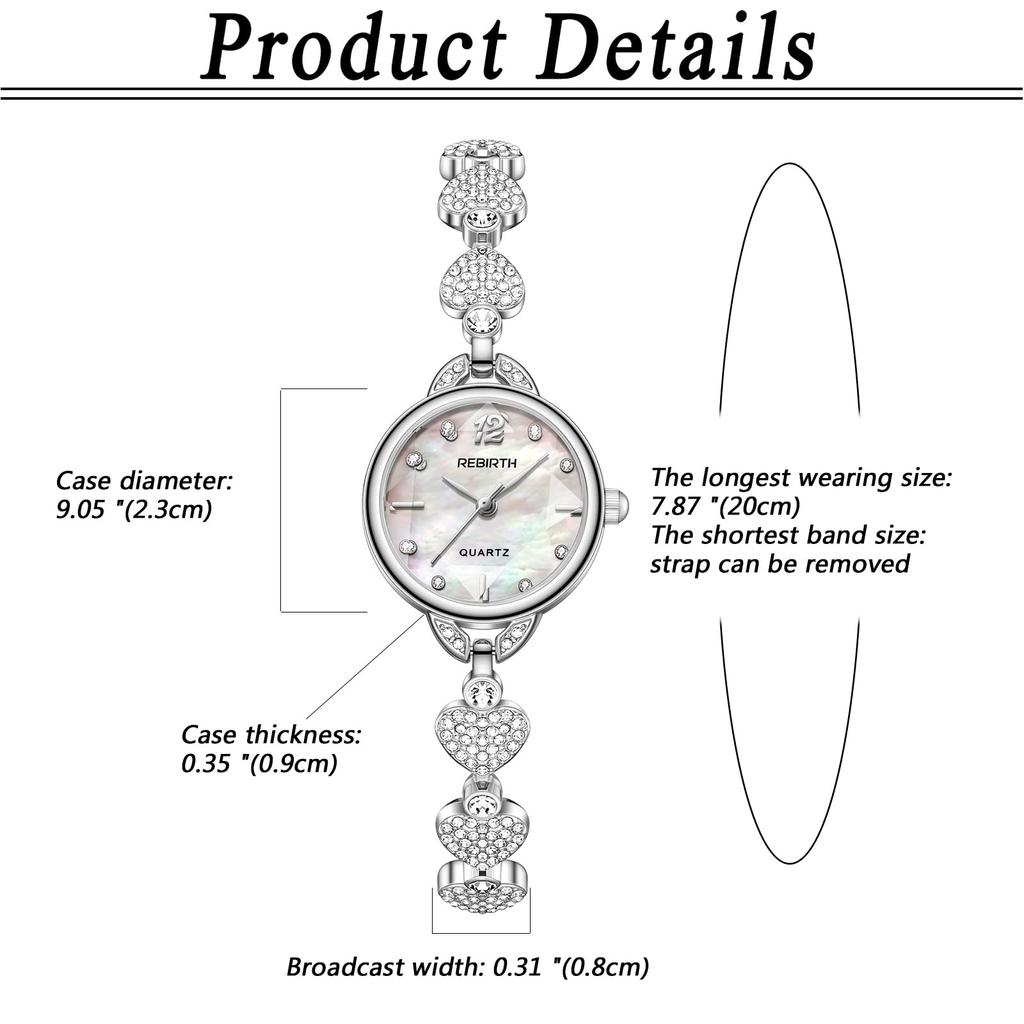 Watch Bracelet Heart Analog Waterproof Seashell Bangle Watch Stylish Fashion Accessory Birthday Anniversary Day Christmas Present Women's Cute