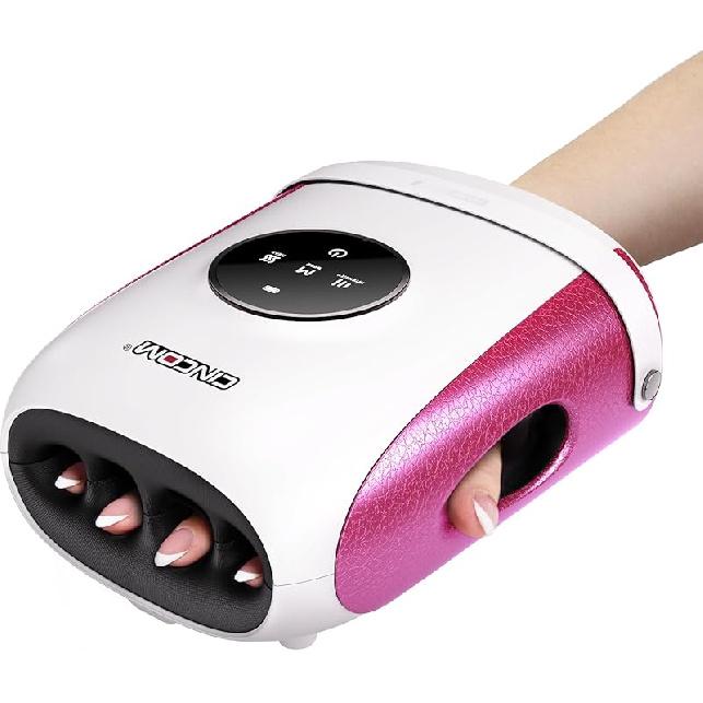 CINCOM Hand Massager with Heat and Compression, Finger and Palm Massage Machine for Pain Relief, Arthritis and Improved Circulation, Gifts for Women,