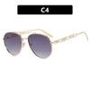 Vintage Pilot Metal Chain Sunglasses Women For Men  New Sun Glasses Punk Luxury Brand Designer Popular Big Frame Sexy Shades