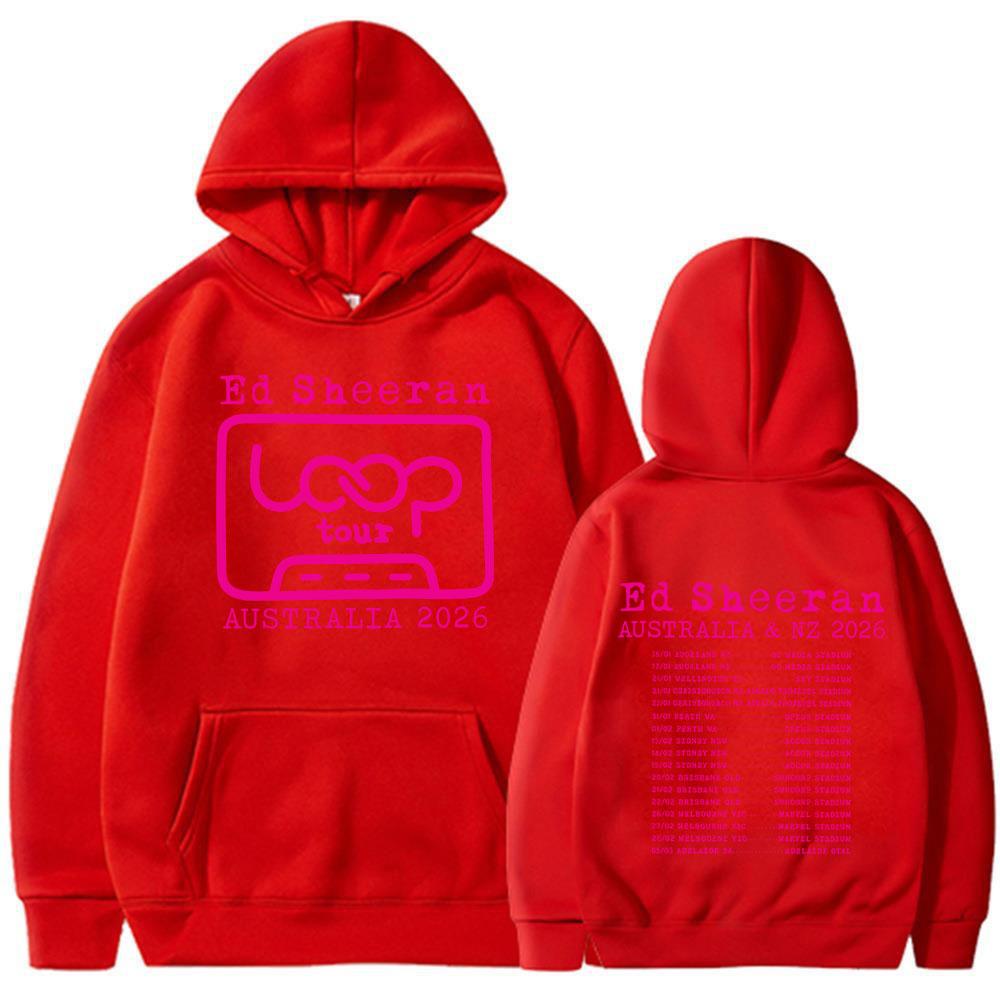 Ed Sheeran Loop Tour Australien und Neuseeland 2026 Tour-Hoodies Herren Damen Kleidung Mode Harajuku Oversized Sweatshirts Mäntel