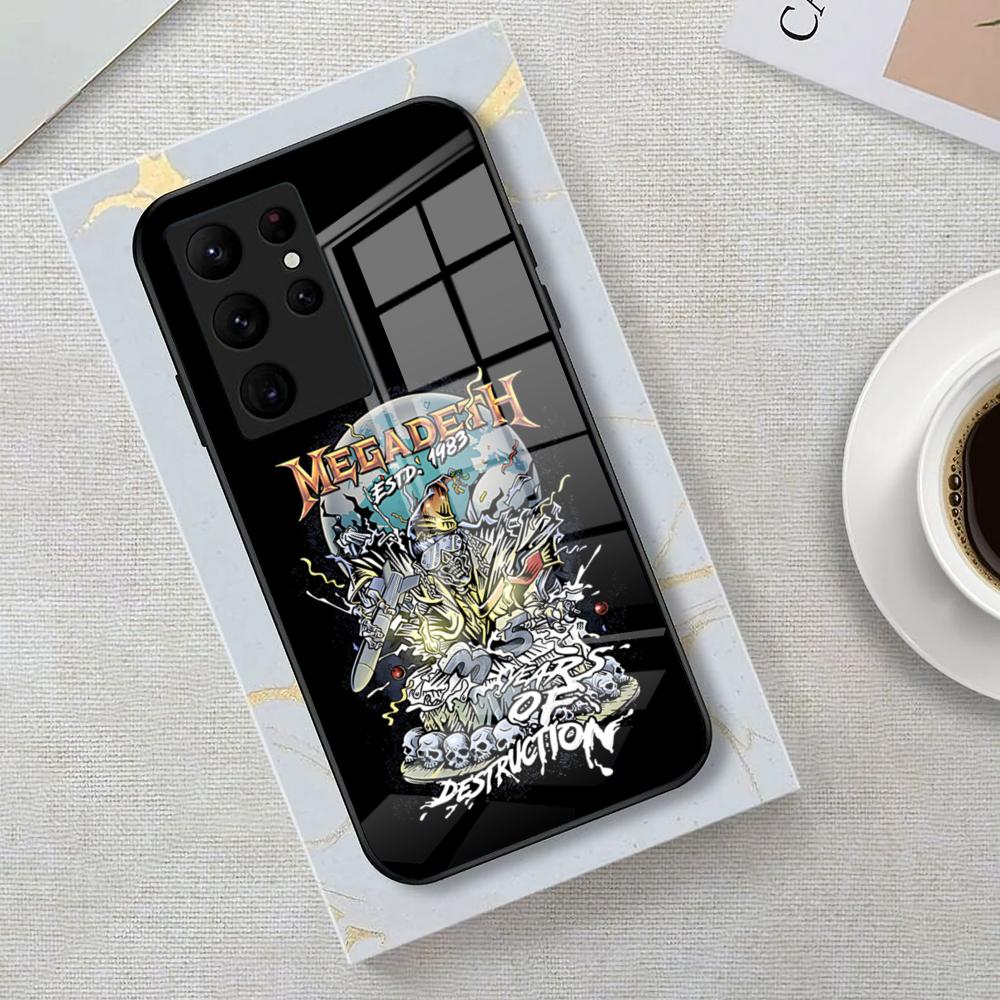 Band M-Megadeth Phone Case For Samsung S26 S25 Edge Ultra 23 22 21 20 Ultra Plus S24 Fe Glass Cover