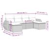 VidaXL Garden Lounge Set with Cushions 6 Pcs, Patio Sofas, Patio Furniture Set, Outdoor Furniture, Brown 3254060