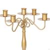 Five Headed Candle Holder Metal Candlestick Wedding Decoration Ornament for Banquet Christmas