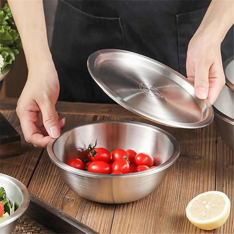 304 din oțel inoxidabil legume spălat lavoar ou făină amestecare boluri salată de fructe tacâmuri bucătărie supă bazin alimente recipient