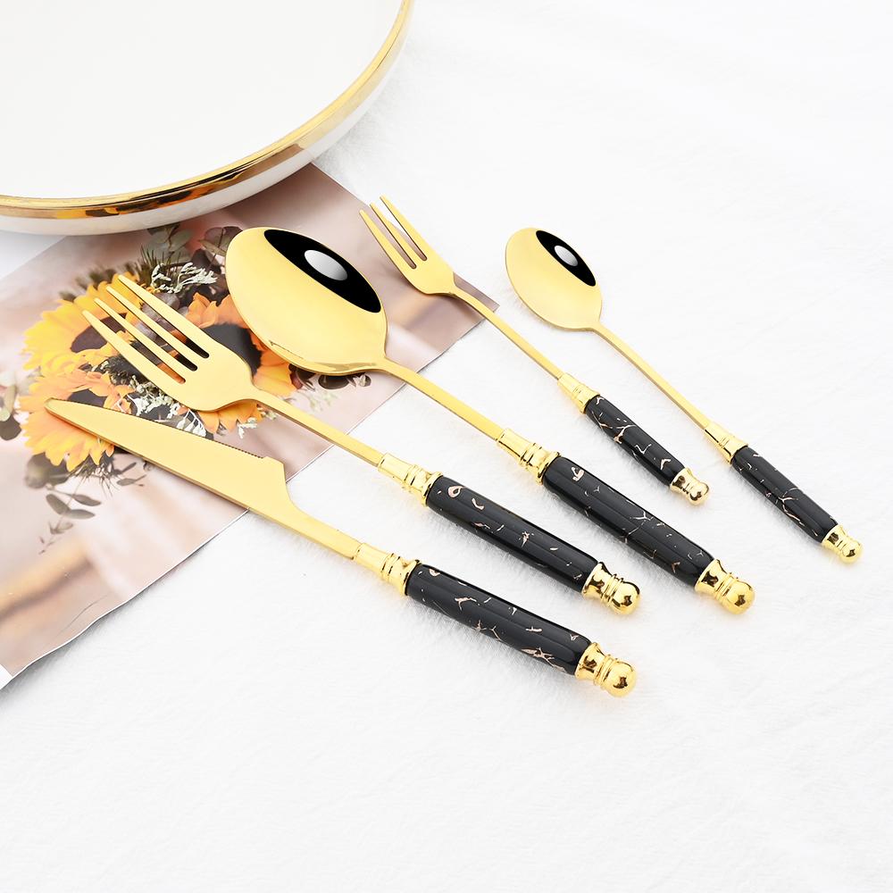 Set de tacâmuri din oțel inoxidabil, 4/5 bucăți, cuțit creativ, lingură de cafea, veselă de bucătărie, tacâmuri din oțel inoxidabil