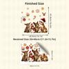 Charming Rabbit Family Gingerbread Christmas Wall Stickers Removable Self-Adhesive For Kids Room Living Room Bedroom Cafe Decor