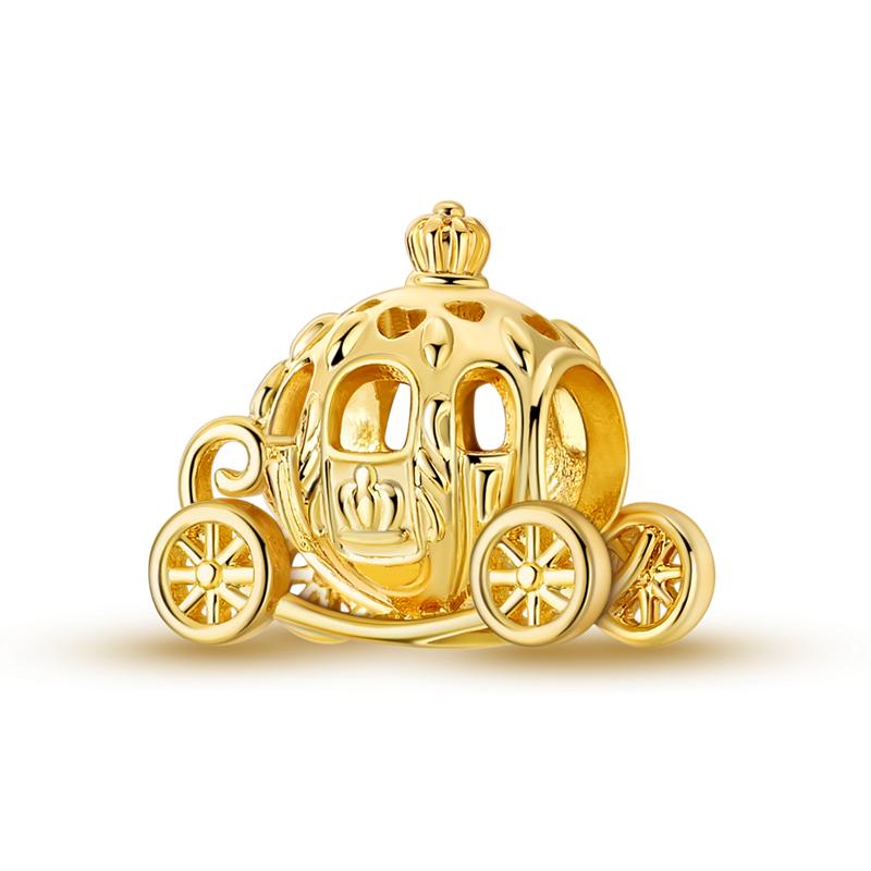 Golden Angel Virgin Mary Charms Bead 925 Silver Inlaid Zircon Puppy Pendants Fit Bracelet DIY Jewelry Gift