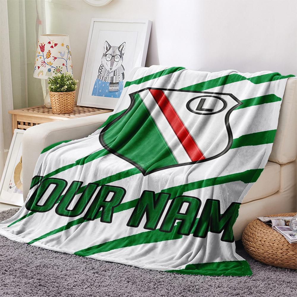 1 Adet Özel İsimli Legia Warszawa Desenli Flanel Battaniye Her Mevsime Uygun Ev Dekorasyonu İçin Sıcaklık ve Konfor Hediyeler Tatil Hediyesi