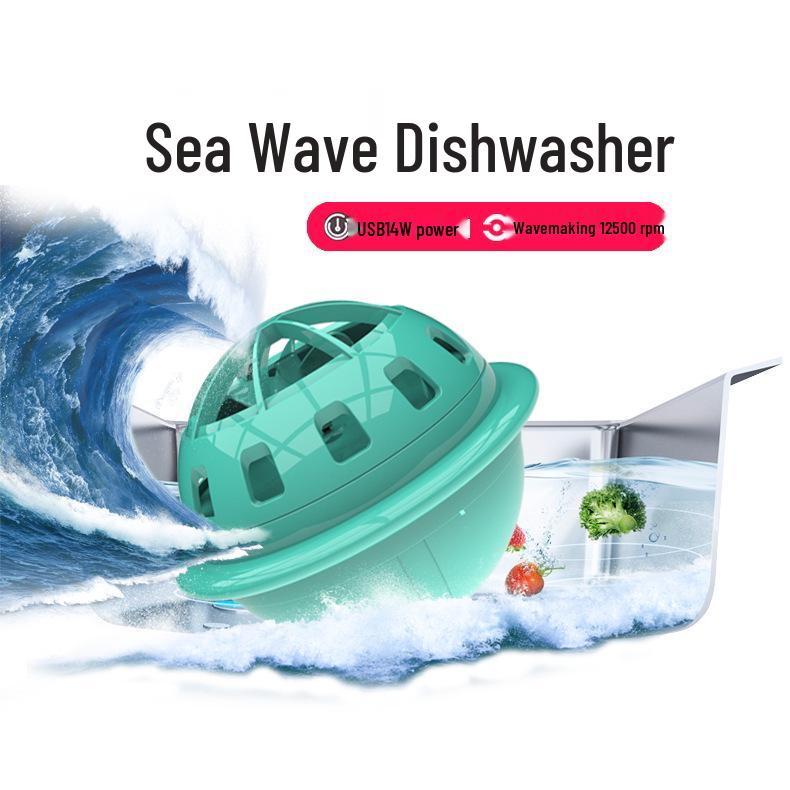 Tragbarer Wellenerzeugender Ultraschall-Mini-Geschirrspüler für Spüle - Ideal für Obst & Gemüse