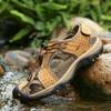 Sommer reine handgemachte Rindsleder Mesh atmungsaktive Sandalen lässige Hausschuhe Mode Hausschuhe bequem wasserdicht