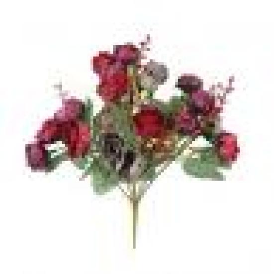 1 Bouquet 21 Head Artificial Rose Silk Flower Leaf Home Party Wedding Decor