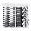 10-Piece Black Enamel Hair Clip Set for Women - Simple Forehead Stray Hair and Bangs Side Clips