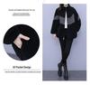 Women's Plus Size Color Block Fleece Coat - Lamb Wool One-Piece, Autumn & Winter Fashion