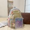 Wasserabweisender, verschleißfester Nylon-Rucksack im koreanischen Stil für High-School-Mädchen