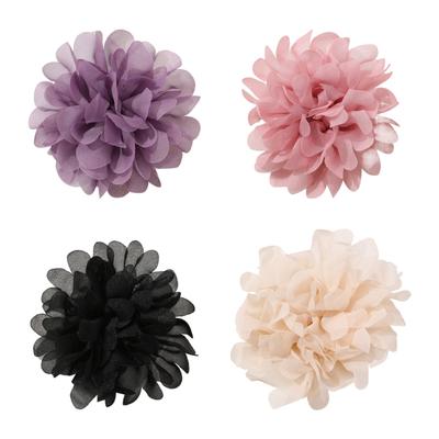 Elegante Kamelienform Brosche Stilvolle Blume Form Brustnadel Chiffon Stoff Reversnadeln Festliches Feiertagsgeschenk für Sie