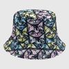 Dye Fisherman Tie Hat Uv Protection Assorted Colors Print Butterfly Cat Cap Leaf