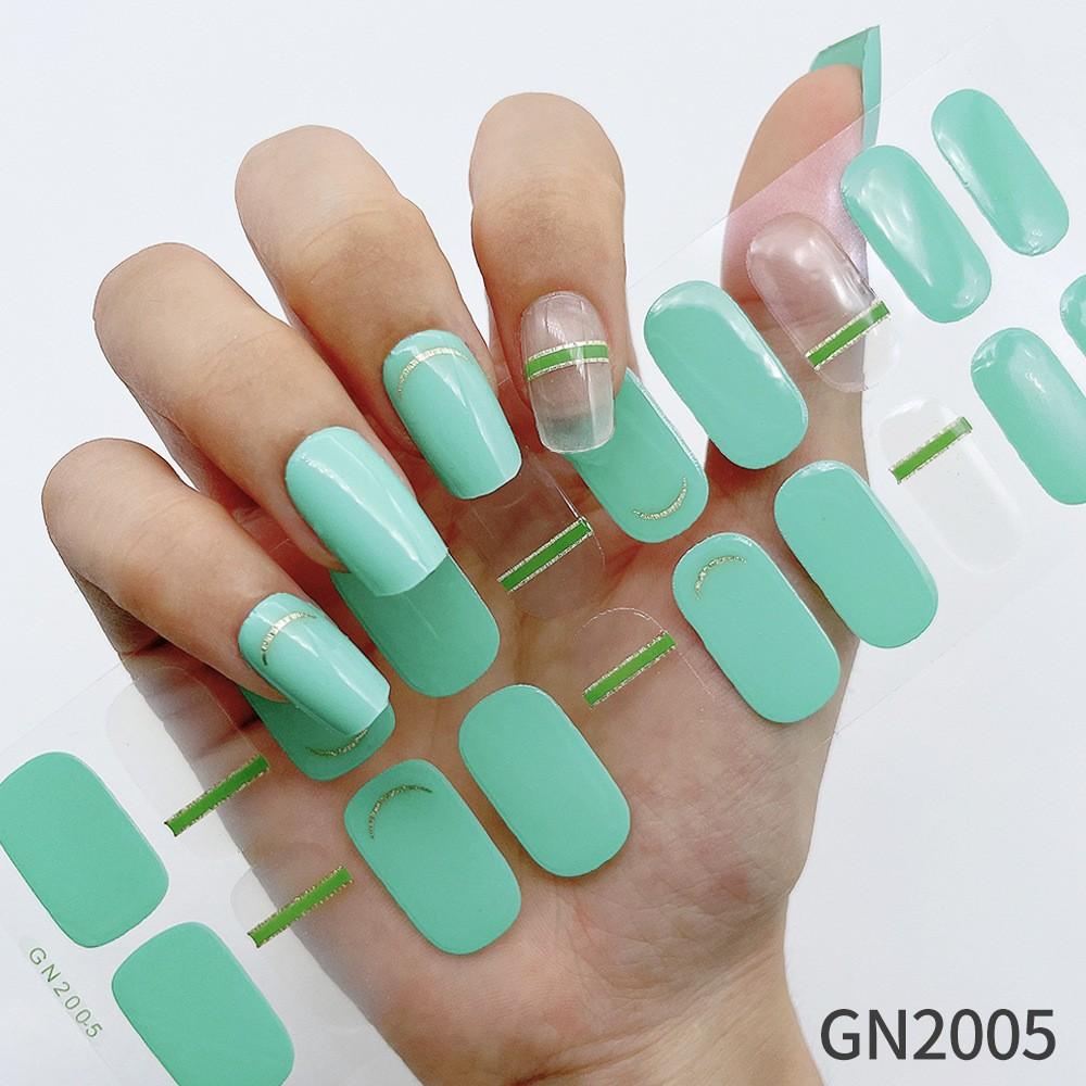 Adesivi per Unghie in Gel Senza Cottura a 20 Dita, Adesivi per Unghie Impermeabili e Freschi