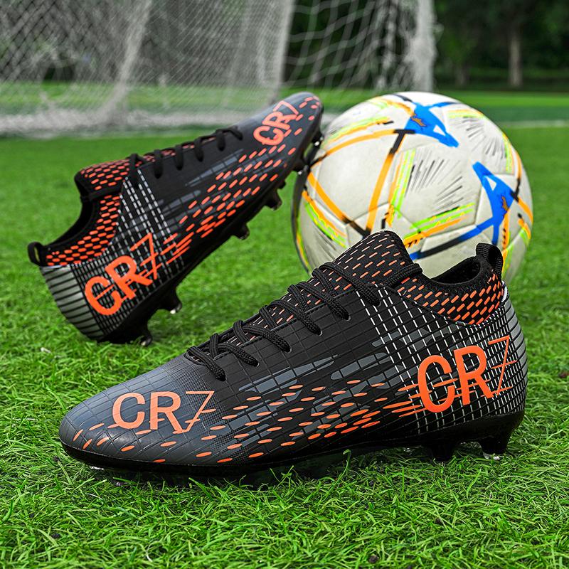 Cr7 Fußballschuhe Niedrig geschnittene Trainingsschuhe Herren Damen Lange Stollen Professionelle Wettkampf- und Trainingsschuhe