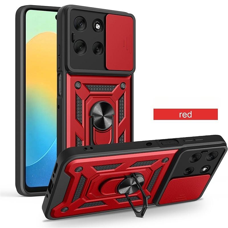 Armor Case For Motorola Moto G56 G86 5G G15 G35 G55 G75 G85 G04 G24 G54 G84 E14 E15 Lens Protect Cover Ring Stand Holder Fundas