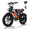 Bicicletta Elettrica Avdl A50 Motore 250W Freni a Doppio Disco 7 Velocità Ruote Fat 20" Mountain Bike Elettrica per Adulti 48V 15.6Ah Carico Massimo 150Kg