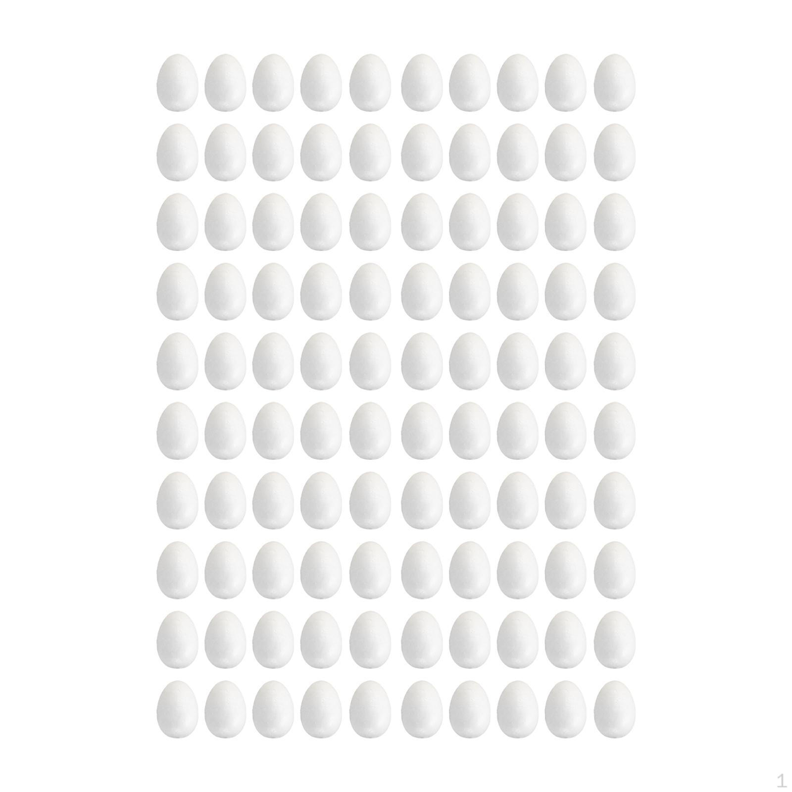 

10 Foam Eggs Craft Art Decorative Made of As Surface for Designing Children 1.5cm 100pcs