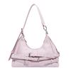 Crossborder Fashion Pu Shoulder Bag For Women With Zipper Closure And Inner Pockets