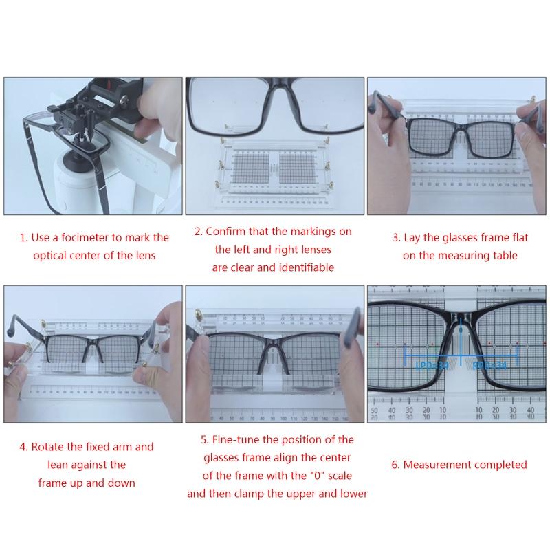 Compact Eyeglasses Parallelism Measuring Tool Frame Parallel Measuring Instrument ABS Material Pupil Distance/Height