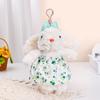 Rabbit Doll Plush Rabbit Keychain Bowknot Car Key Ring Creative Drooping Ear Rabbit Pendant  Gifts
