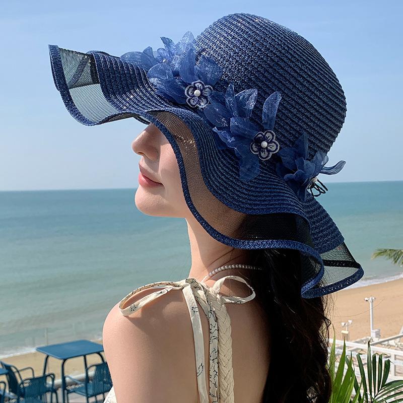 Fashionable Straw Hat Outdoor Sweet Sun Hat Sun Protection Hat