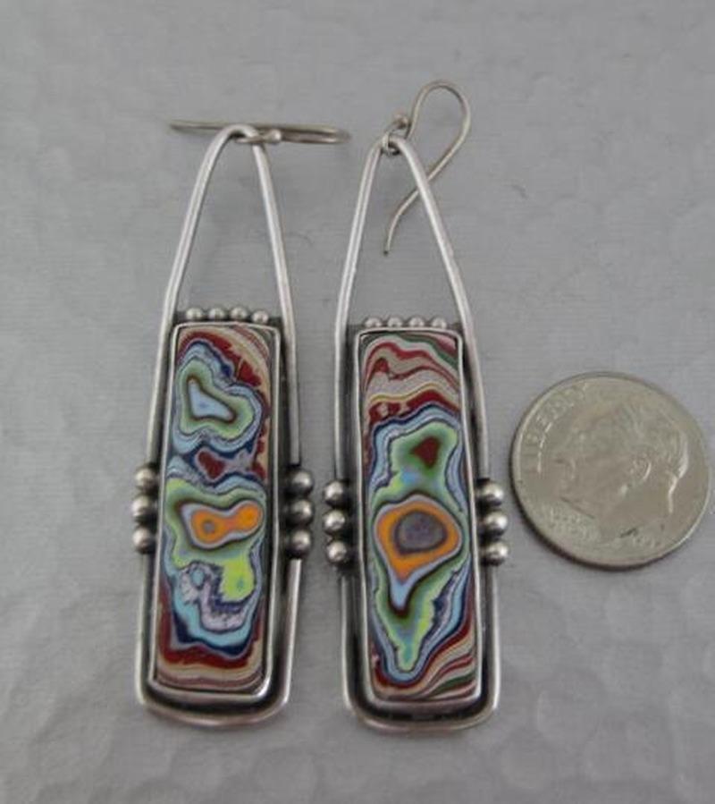 Vintage Silberfarbene Hakenförmige Hängeohrringe für Damen Quadratische Bunte Glas Verlobungsohrringe Hochzeitsparty Schmuck