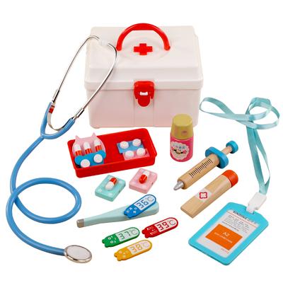 Kinder Montessori Pädagogisches Spielzeug Simulation Holz Arzt Spielzeug Set Krankenhaus Medizin Krankenschwester Arzt Rolle Pretend Spielen Spielzeug