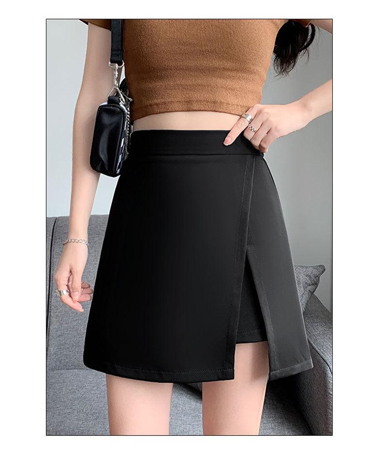 

Универсальная черная юбка-шорты А-силуэта с высокой посадкой - Стройнящая модель больших размеров, облегающий бедра дизайн для женщин Extra Small чёрный