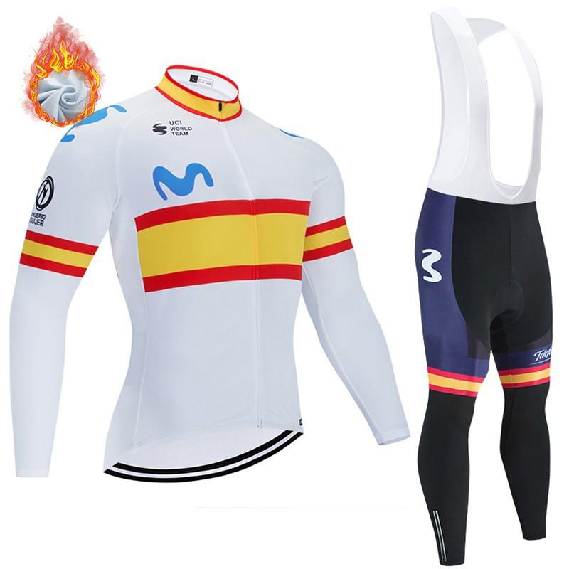 Mens Fleece Cycling Jersey Long Sleeve Winter Thermal Bike Top Road Mountain Biking