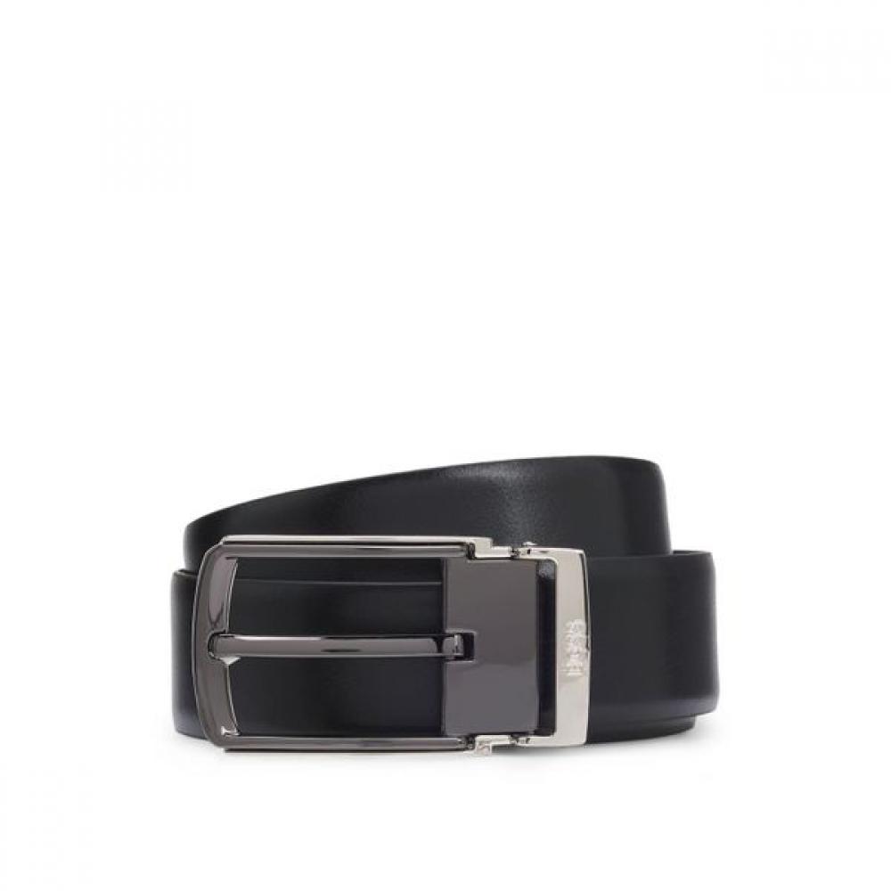 Boss Smooth Print Leather Reversible Belt Black 50563941004 90