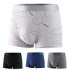 Herren-Unterhose mit Liniendruck, U-konvex, bequemes Höschen, elastischer Bund, mittelhohe, atmungsaktive Shorts
