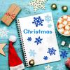 100Pcs 3D Snowflake Self-Adhesive Glitter Foam Stickers Christmas Winter Party Home Decoration DIY for Windows Planners Gift Box