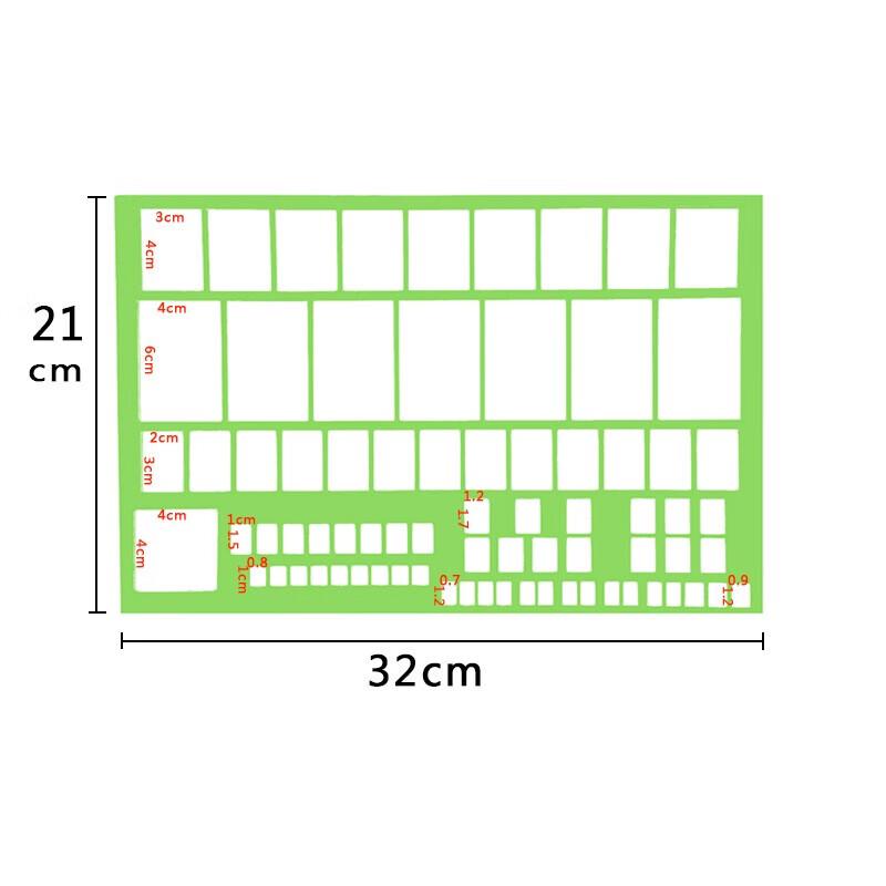 Shiyi Multi-Function Square and Grid Rulers Set
