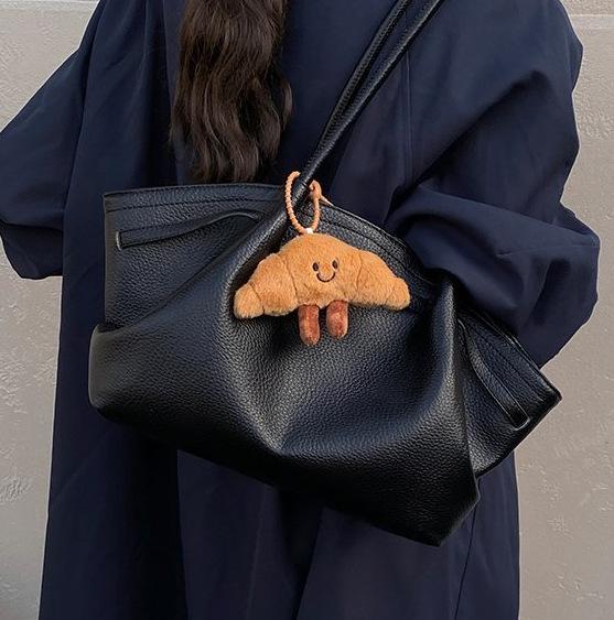 Vintage PU Leather Women's Tote Shoulder Bags Belt Design Ladies Daily Handbags Luxury Large Capacity Female Underarm Bag
