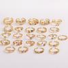 New Cute Colorful Zircon Flower Ring For Women Girl Fashion Vintage Zircon Adjustable Rings Jewelry Gift
