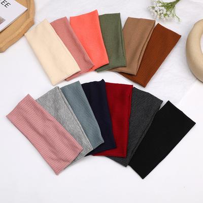 Pamuklu Spor Kafa Bantları Canlı Renk Dayanıklı Örme Nem Emici Egzersiz Kafa Bandı