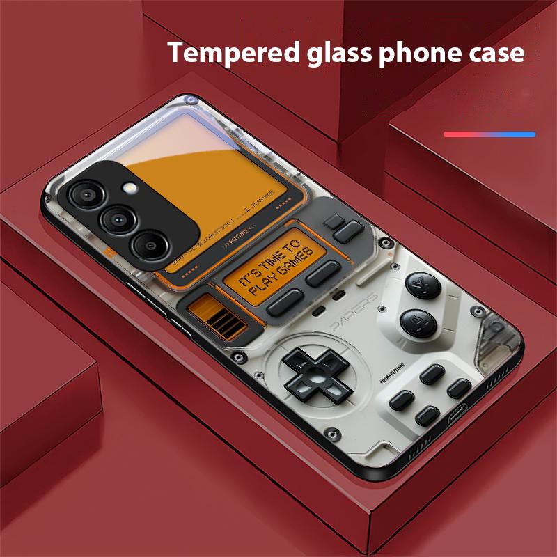 Console di Gioco Per Samsung Galaxy A15 5G 54 4G 51 50 24 35 90 71 12 51 53 52S 80 22 34 Custodia Nera in Vetro Temperato per Telefono